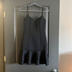 Black shirt Cocktail Dress. Worn Once. Paid 130. KARLIE brand.